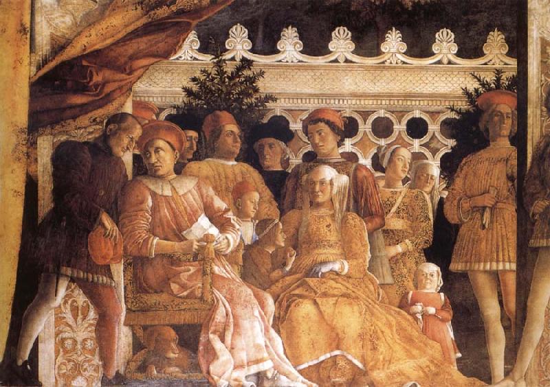 MANTEGNA, Andrea The Gonzaga Family and Retinue finished